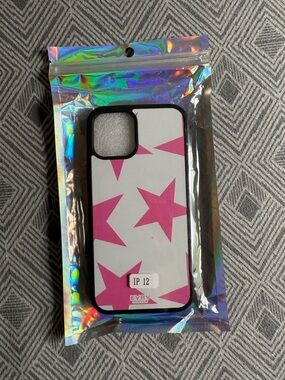 Every Jewels Pink Star iPhone 12 Case - White & Pink